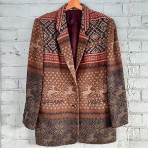 Vintage 90s Southwestern Patterned Blazer